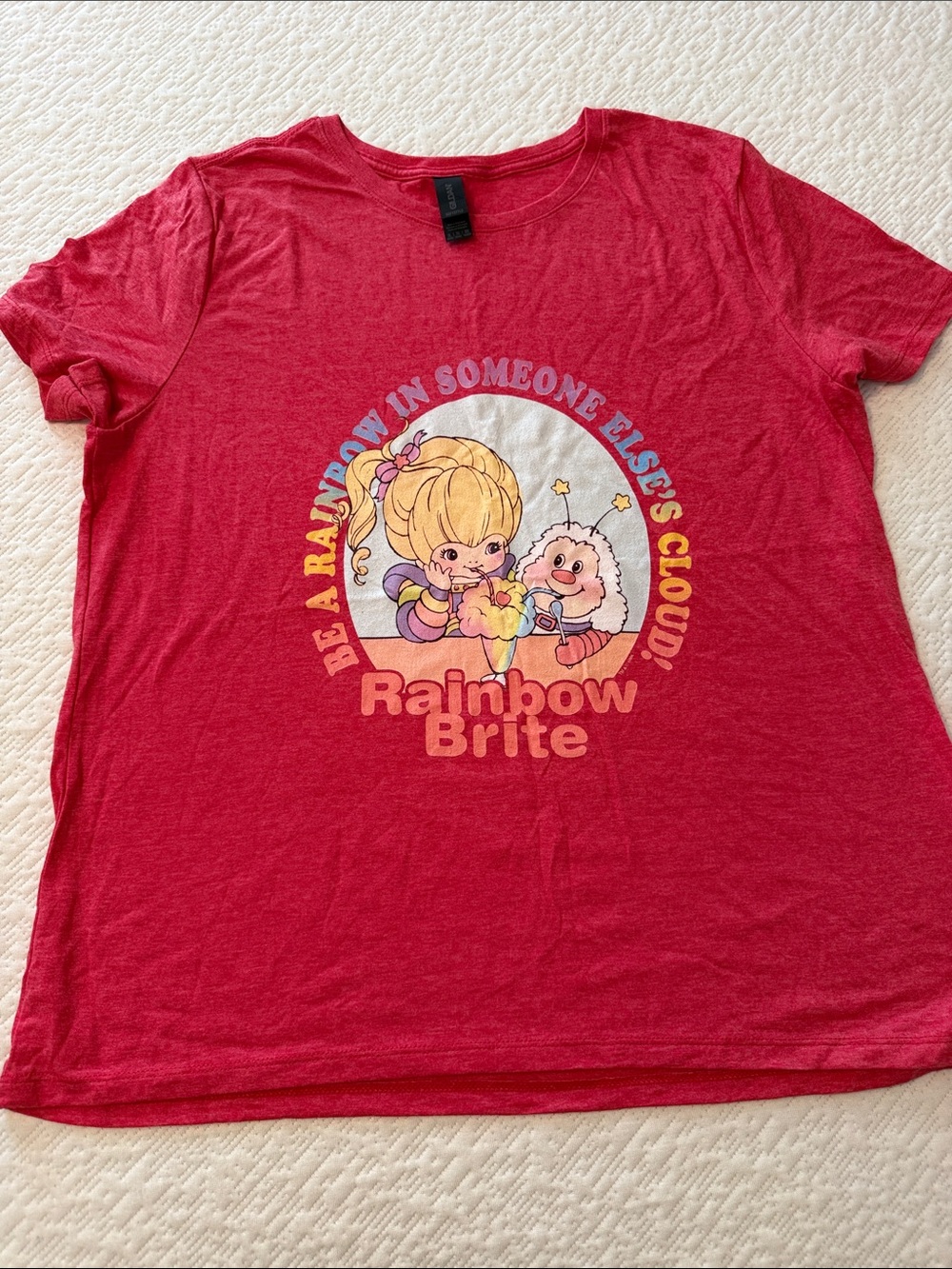 Rainbow Brite Graphic Tee - Red Short Sleeve M New